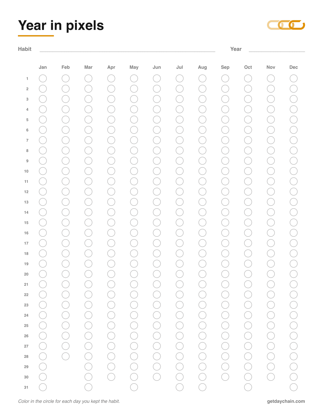 Year in pixels